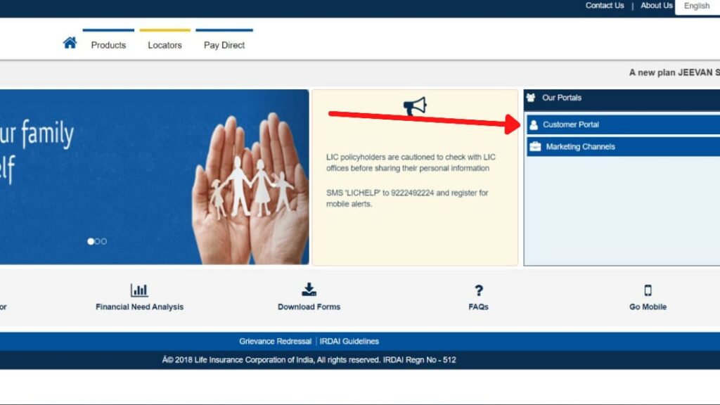 lic india customer portal