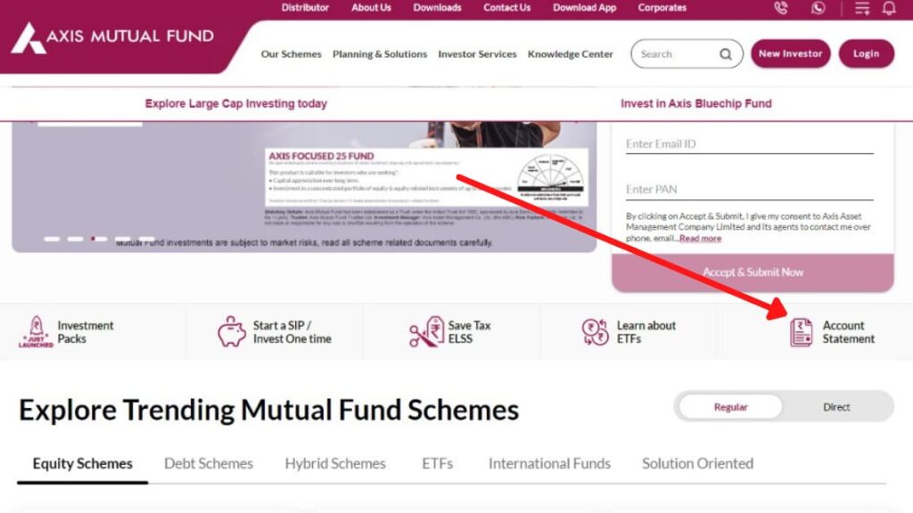 axis mutual fund website