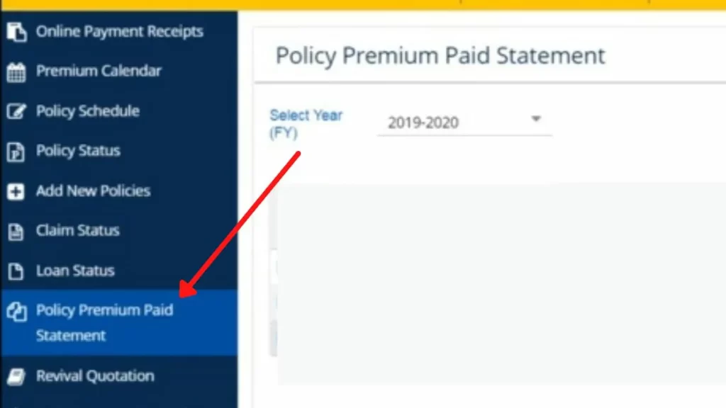 generate lic premium statement