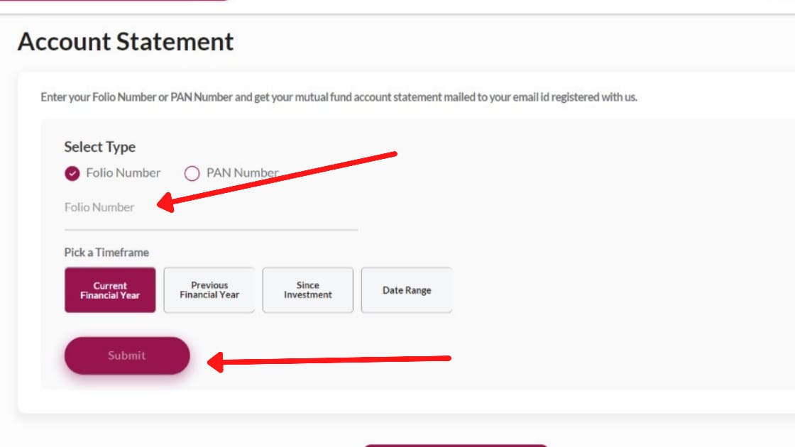Axis mutual fund statement online download process