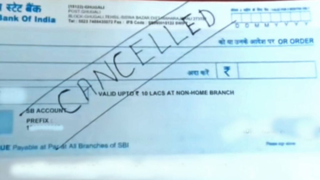 Cancelled Cheque