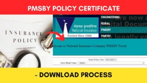 PMSBY Policy Certificate Download Process