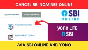 Cancel SBI Nominee Online