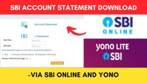 SBI account statement online