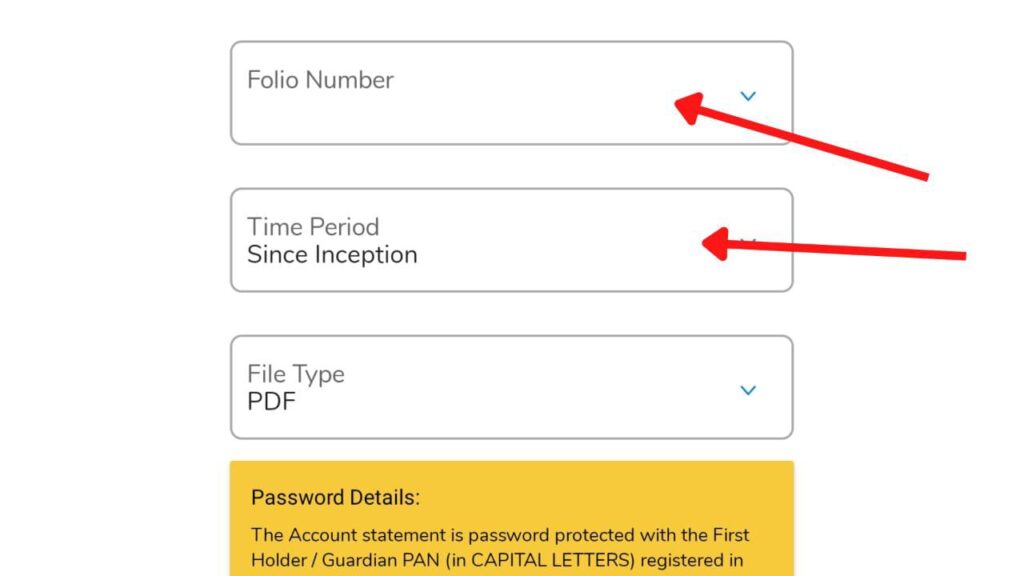 Account statement page on InvesTap