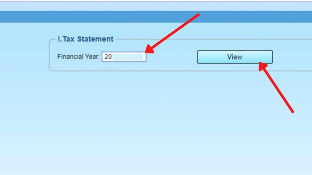 Year selection page WBIFMS salary statement