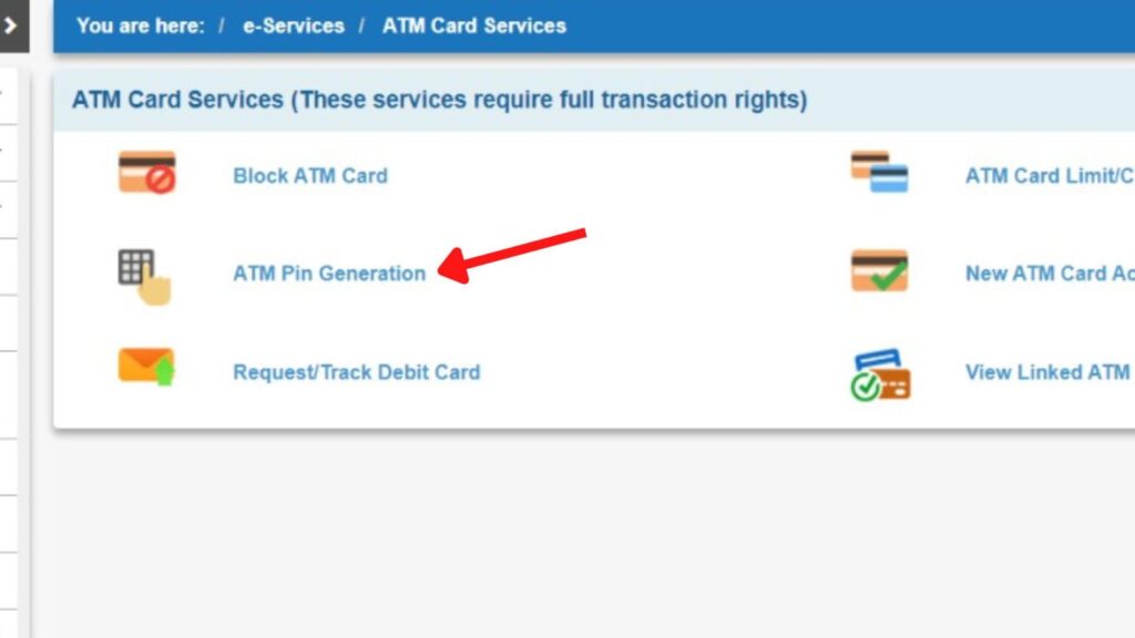 ATM Pin Generation option