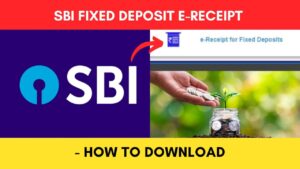 SBI FD receipt download