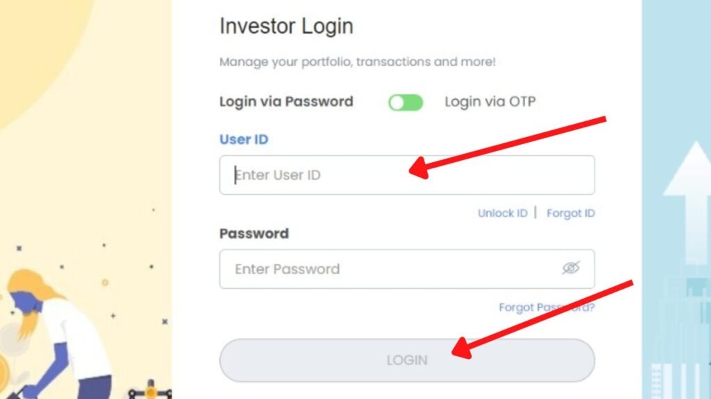 HDFC mutual fund login page