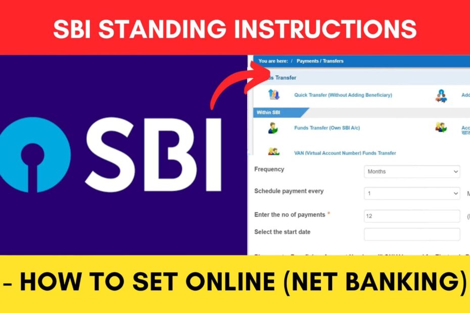 How to set SBI standing instruction