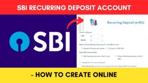 SBI recurring deposit account create