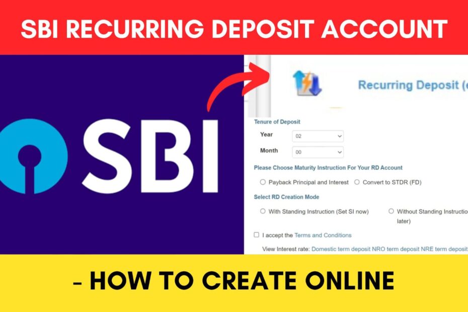 SBI recurring deposit account create