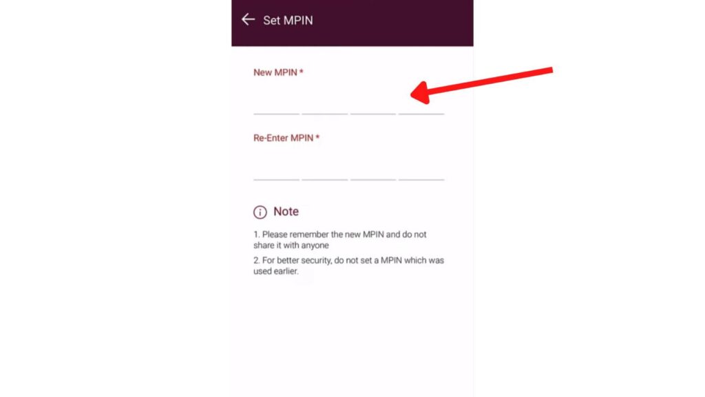 Set MPIN page on IPPB mobile app