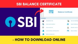 SBI Balance Certificate download online process