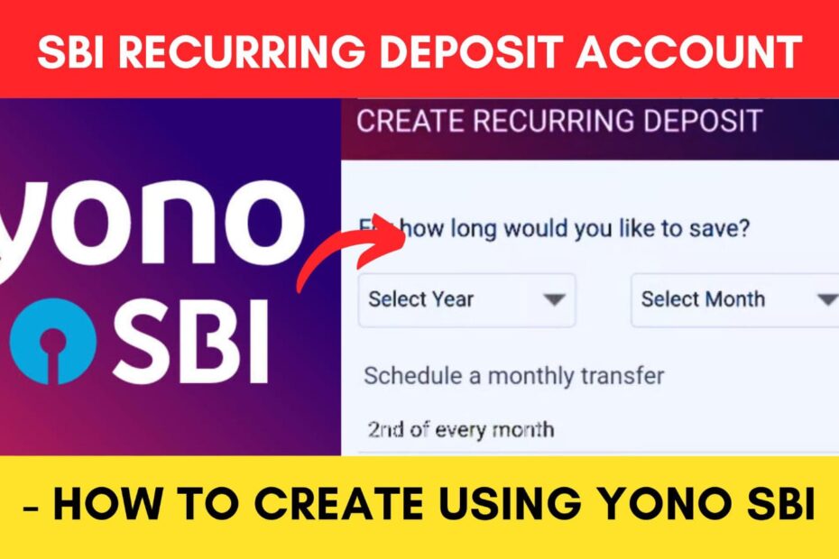 SBI Recurring deposit account create online process