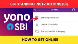 SBI Set Standing Instructions online process