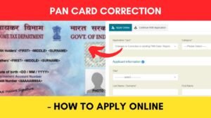 PAN card correction apply online