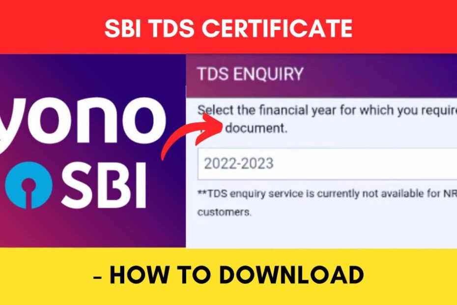 How to download SBI TDS certificate