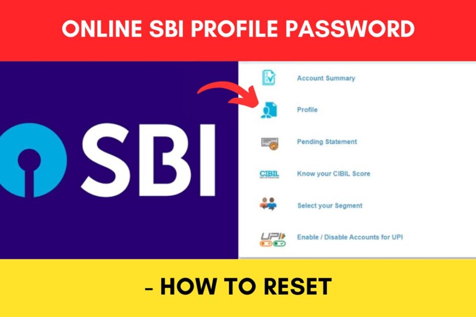 OnlineSBI profile password reset process
