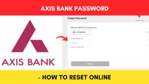 Axis bank password reset process