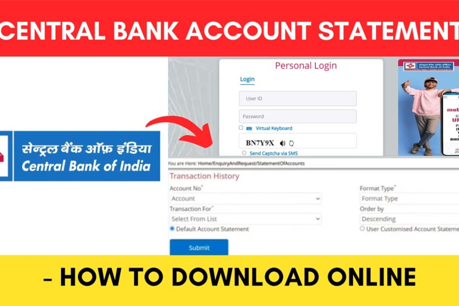 Central Bank Statement Download process