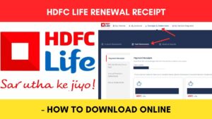 HDFC life renewal receipts download process