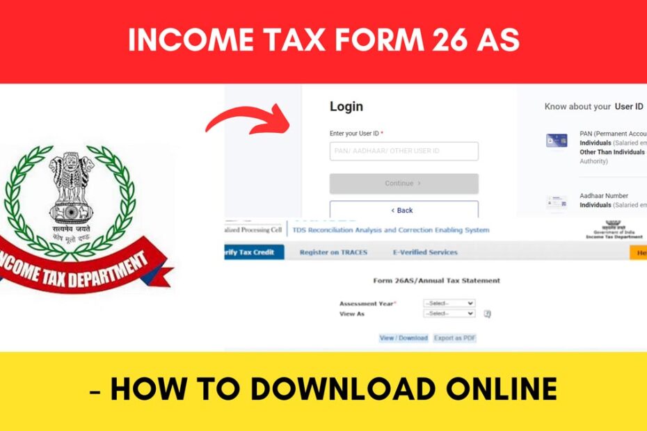 Income tax form 26as download process
