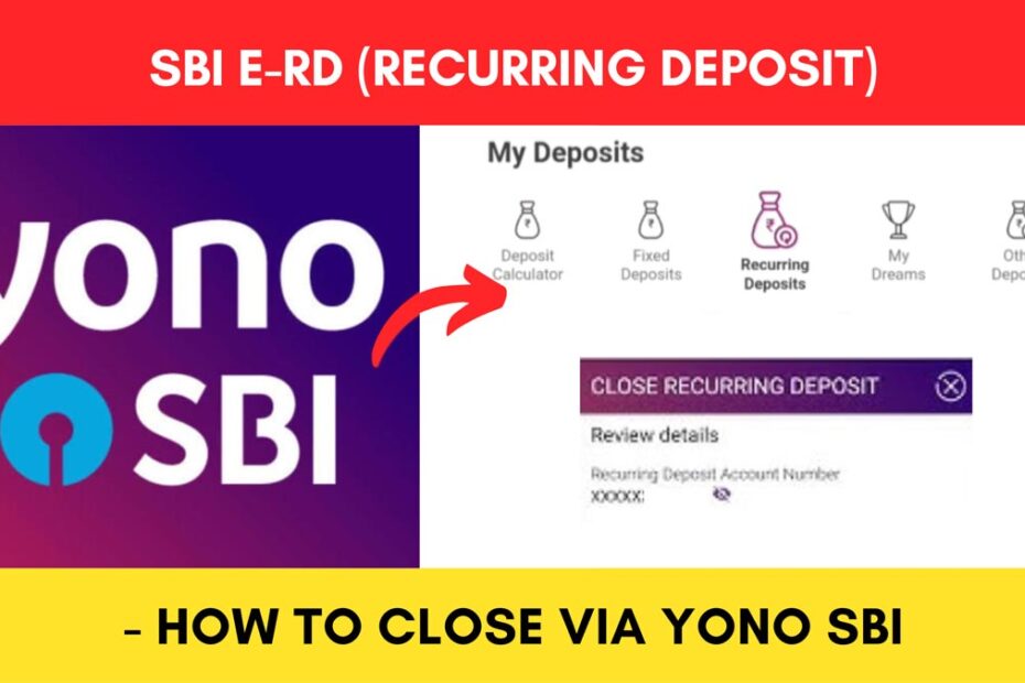 SBI e RD closing process Yono SBI